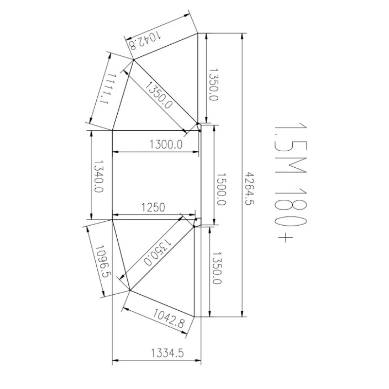 Rugged 4x4 Platinum 180° 1.5m Semi Automatic Opening Awning