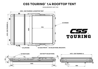 CSS TOURING® 1.4 ROOF TOP TENT
