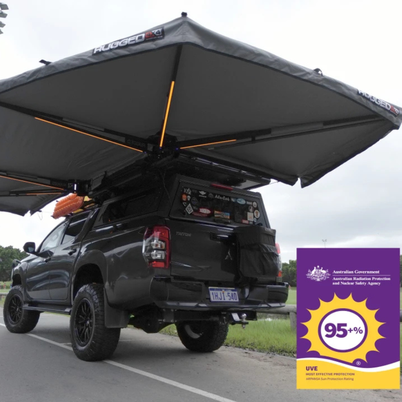 Rugged 4x4 Platinum 270° Semi Automatic Opening Awning
